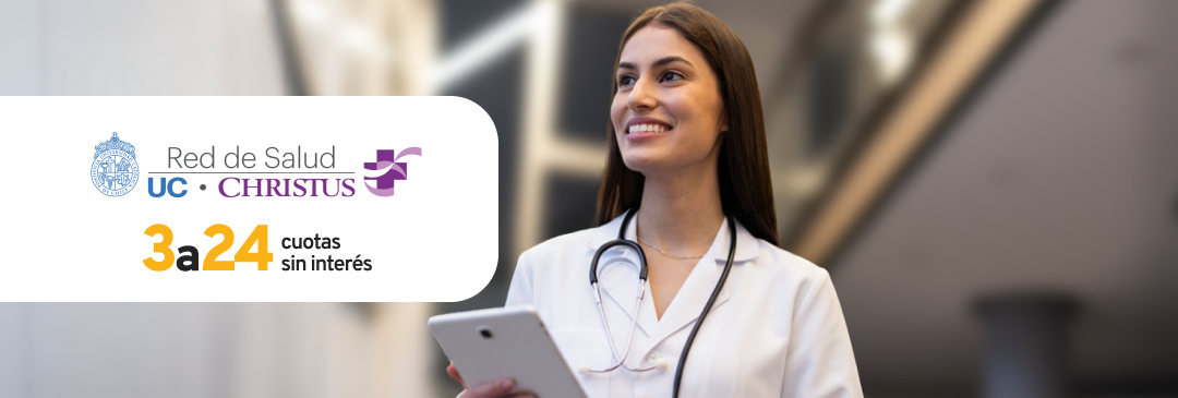 Red de Salud UC CHRISTUS  3 a 24 cuotas sin interés